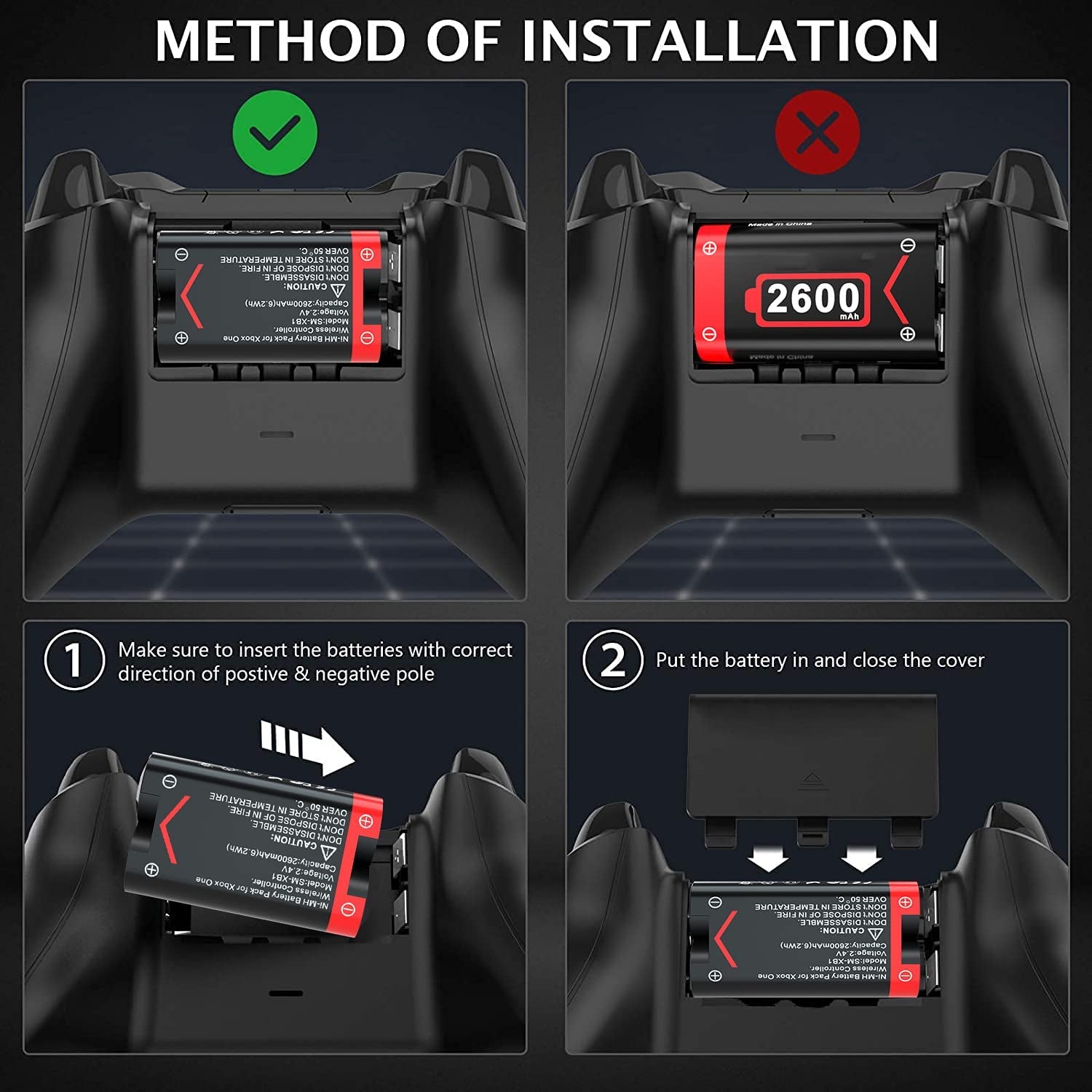 3X 2600Mah Controller Rechargeable Battery Pack for Xbox One/Xbox Series X|S,Controller with LCD Digital Display Charger for Xbox Series X/S/,Xbox One/One S Controller,Core Controller Battery