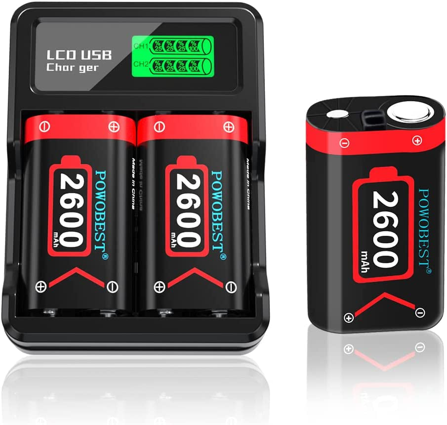 3X 2600Mah Controller Rechargeable Battery Pack for Xbox One/Xbox Series X|S,Controller with LCD Digital Display Charger for Xbox Series X/S/,Xbox One/One S Controller,Core Controller Battery
