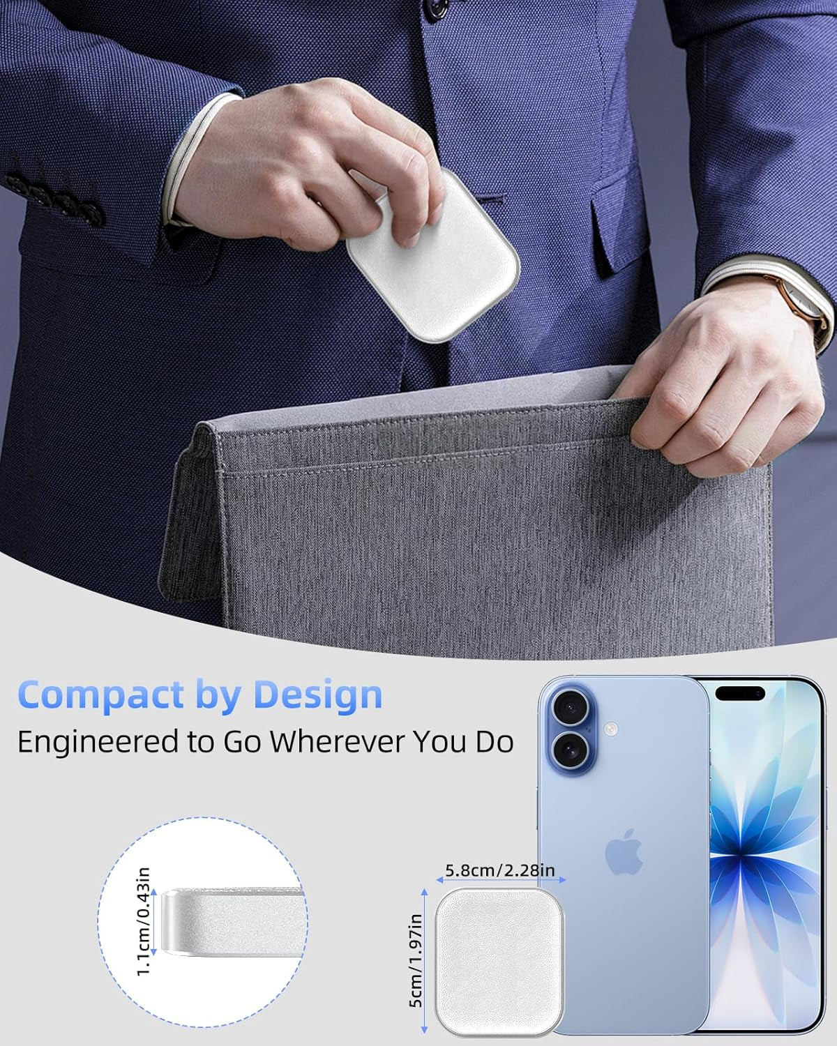 For Airpod Charger, Designed Wireless Charger for Airpods 4(Anc)/3Rd/2Nd Gen, for New Airpod Pro 3 (2025)/ 2Nd Gen, Wireless Earbuds, Slim & Compact for Travel Home Office, (Silver+White)